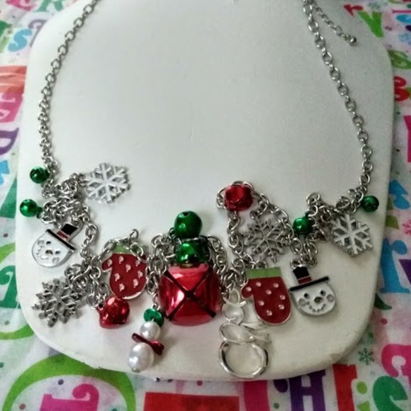 Kohl's Jewelry Kohls Holiday Christmas Jingle Bellsnowflakesnowman Charm Necklacenew Poshmark